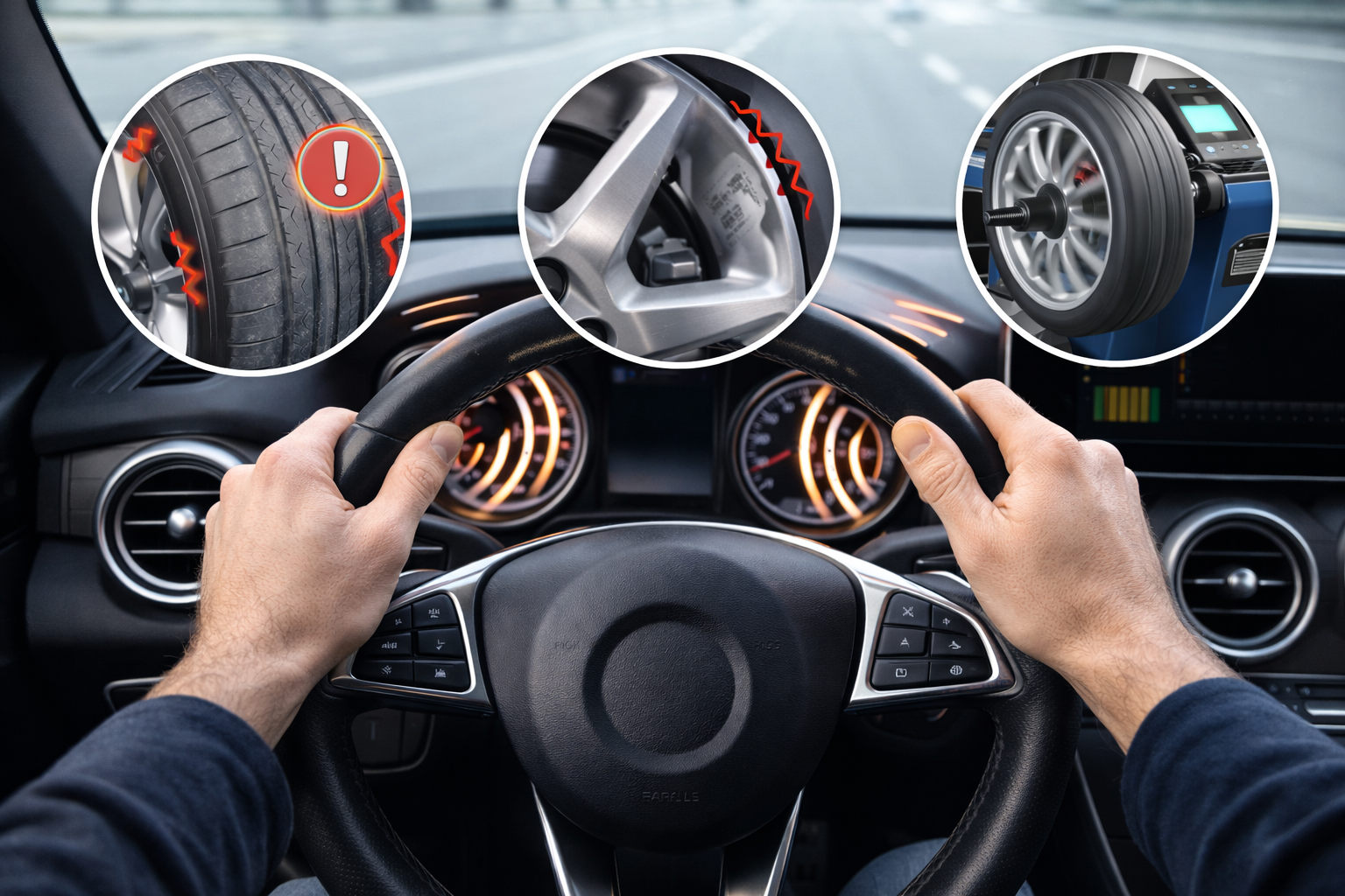 Почему бьёт руль на скорости: шины, диски или балансировка?